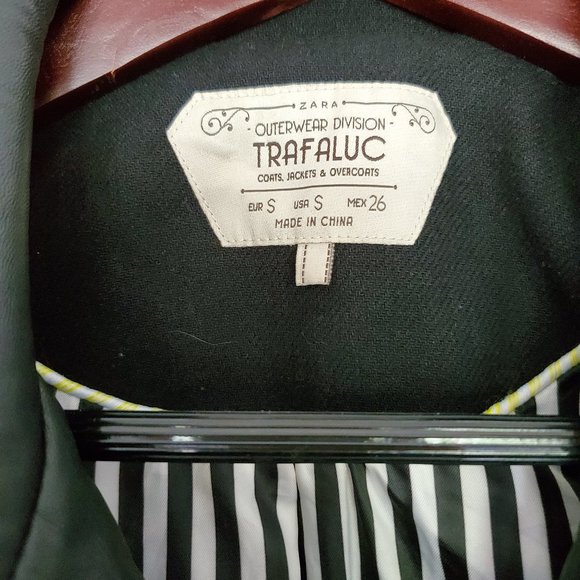 ZARA Black Faux Leather Accent Combination Coat - Picture 6 of 13